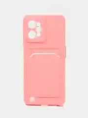 Розовый силиконовый чехол с отделением для карты Realme C30 / C31 / C35 2022