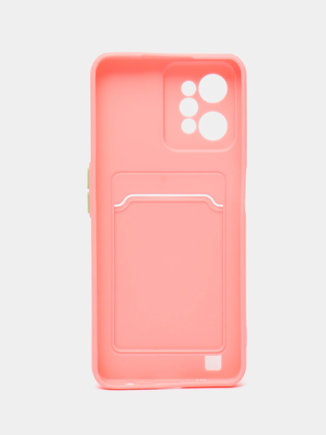 Розовый силиконовый чехол с отделением для карты Realme C30 / C31 / C35 2022