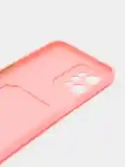 Розовый силиконовый чехол с отделением для карты Realme C30 / C31 / C35 2022