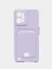 Лавандовый силиконовый чехол с отделением для карты Realme C30 / C31 / C35 2022
