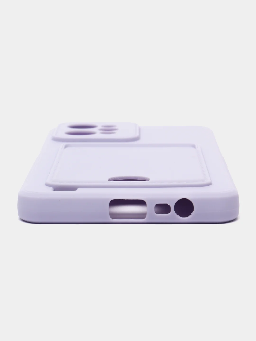 Лавандовый силиконовый чехол с отделением для карты Realme C30 / C31 / C35 2022