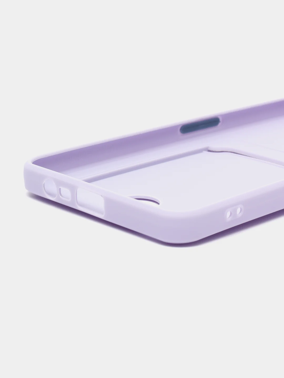 Лавандовый силиконовый чехол с отделением для карты Realme C30 / C31 / C35 2022