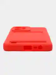 Красный силиконовый чехол с отделением для карты Realme C30 / C31 / C35 2022
