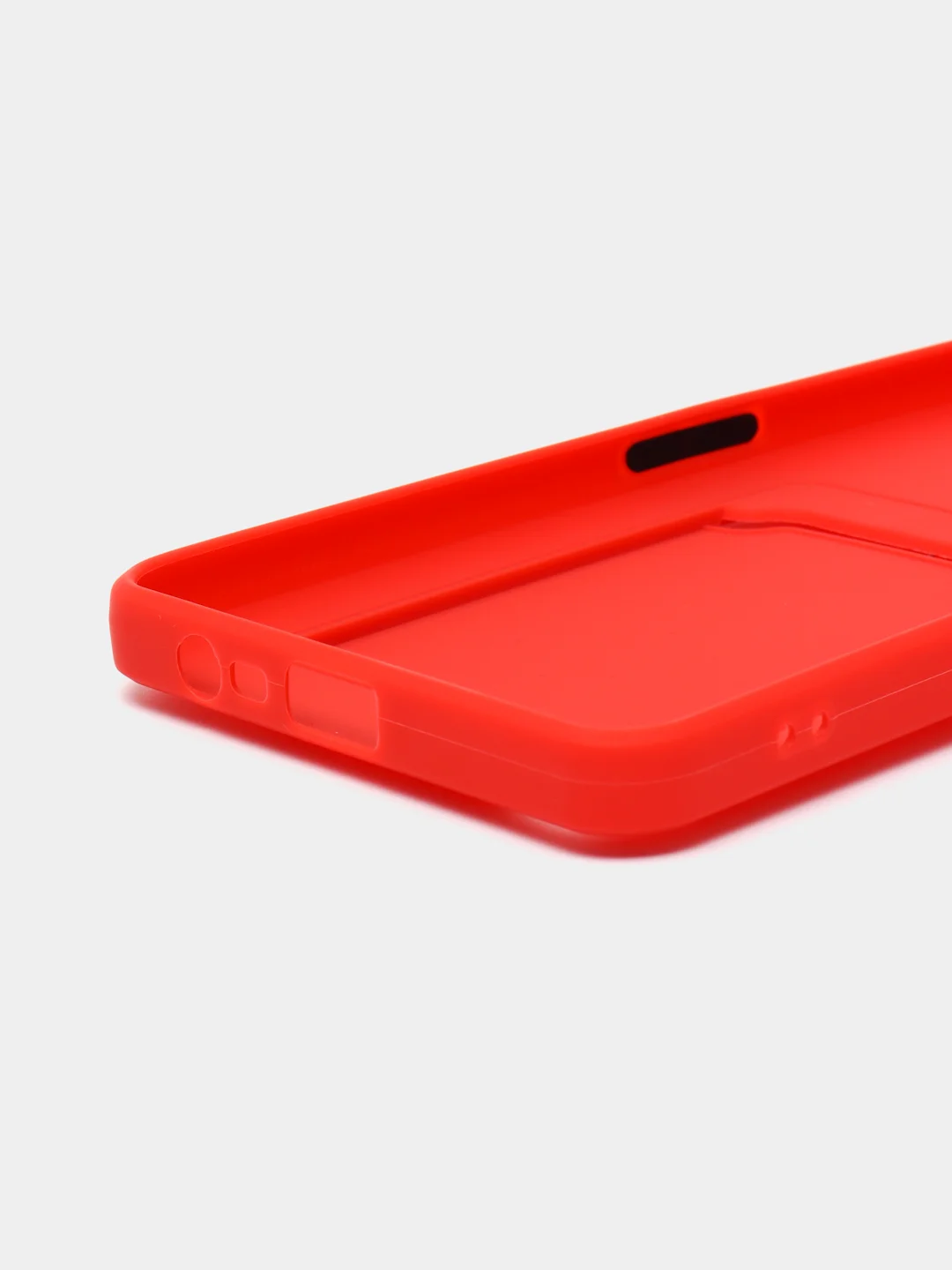 Красный силиконовый чехол с отделением для карты Realme C30 / C31 / C35 2022