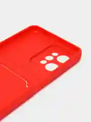Красный силиконовый чехол с отделением для карты Realme C30 / C31 / C35 2022