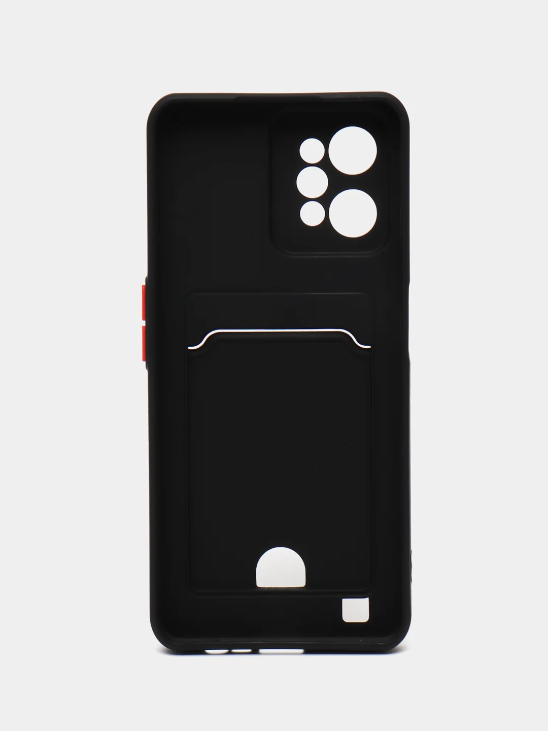 Черный силиконовый чехол с отделением для карты Realme C30 / C31 / C35 2022