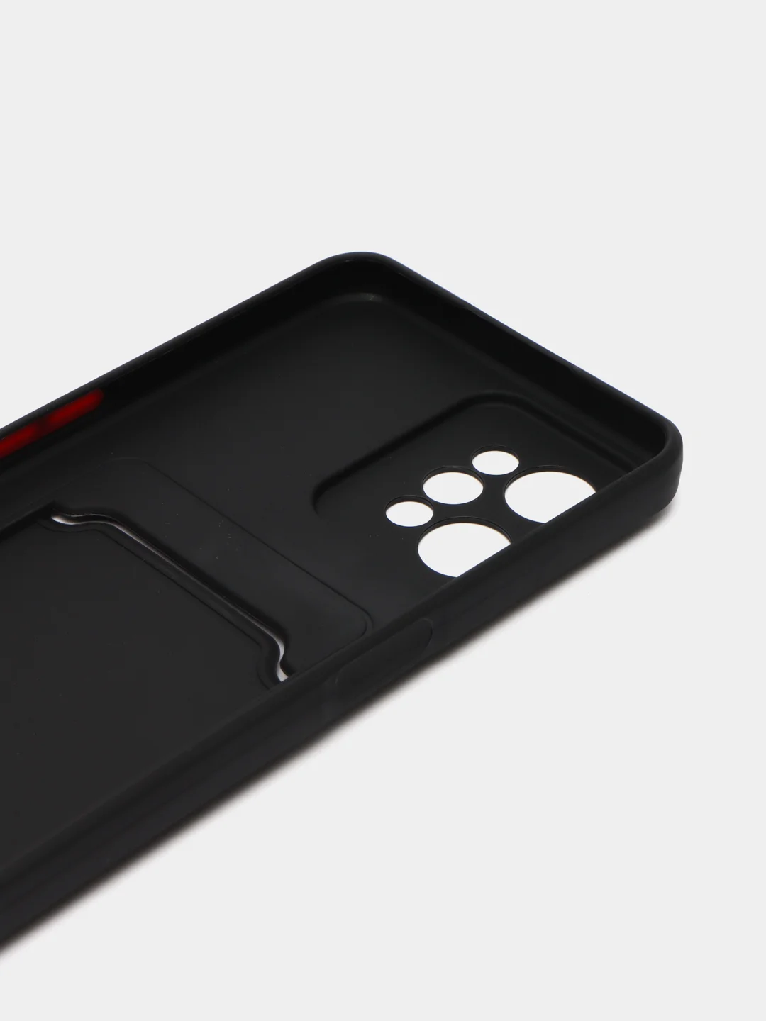 Черный силиконовый чехол с отделением для карты Realme C30 / C31 / C35 2022