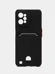 Черный силиконовый чехол с отделением для карты Realme C30 / C31 / C35 2022