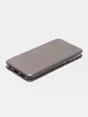 Серебряный чехол-книжка для Samsung Galaxy A04 (Самсунг Галакси А04)