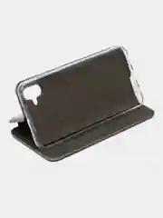 Серебряный чехол-книжка для Samsung Galaxy A04 (Самсунг Галакси А04)