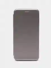 Серебряный чехол-книжка для Samsung Galaxy A04 (Самсунг Галакси А04)