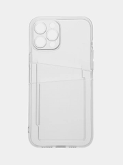 Чехол для iPhone 11, 12, 13, 14 Pro Max, mini, с двумя карманами для карт