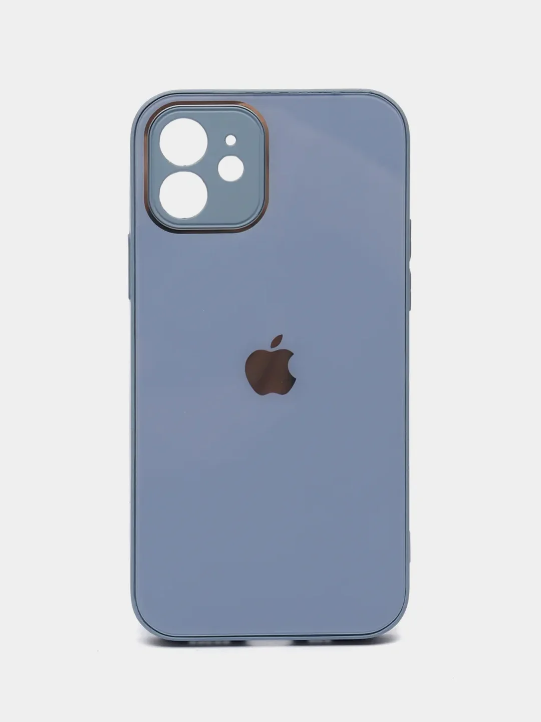 Небесно-голубой чехол для iPhone (Айфон) 11 со стеклянной панелью