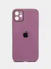 Пурпурный чехол для iPhone (Айфон) 11 со стеклянной панелью