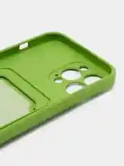 Лайм чехол силиконовый для iPhone 7/8/SE/11/12/13/14/15/Plus/Pro Max, с карманом для карты