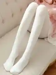 Белый женские капроновые колготки, цветные