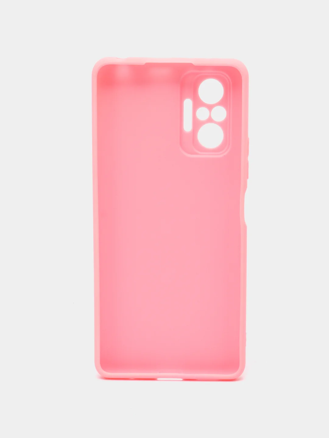 Розовый силикон матовый чехол для Xiaomi Redmi Note 10 Pro, Note 10, 10s, Redmi 9 с защитой камеры