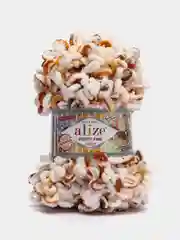 Молочный пряжа Alize Puffy Fine Color, петельки маленькие, 100 г, 14 м