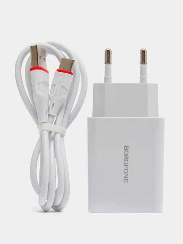 Сетевое ЗУ 18W, быстрая зарядка(блок питания + кабель MicroUSB и Type-C)