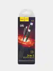 Кабель USB для iPhone, Micro USB - Type-C, 3 в 1, универсальный