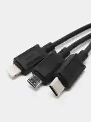 Кабель USB для iPhone, Micro USB - Type-C, 3 в 1, универсальный