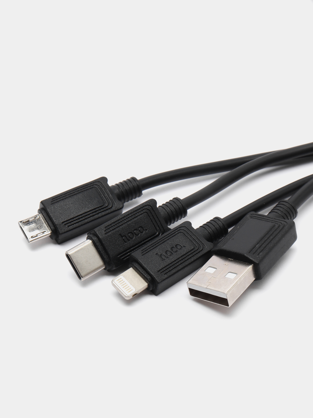 Кабель USB для iPhone, Micro USB - Type-C, 3 в 1, универсальный купить по  цене 99 ₽ в интернет-магазине KazanExpress