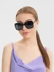 Черный очки женские солнцезащитные, квадратные