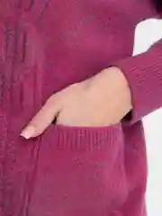Вишнёвый женский кардиган вязаный, oversize