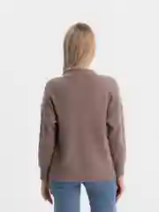 Бежевый меланж женский кардиган вязаный, oversize
