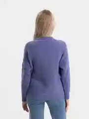 Аметистовый женский кардиган вязаный, oversize