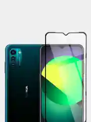 Прозрачный защитное стекло BROSCORP для Nokia G21 и G11, с олеофобным покрытием и черной рамкой