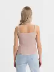 Бежевый меланж топ женский