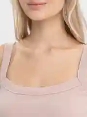 Бежевый меланж топ женский