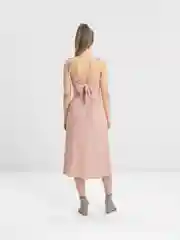 Розовый платье женское в горошек "Tiffan"