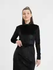 Черный платье женское бархатное "Tiffan"