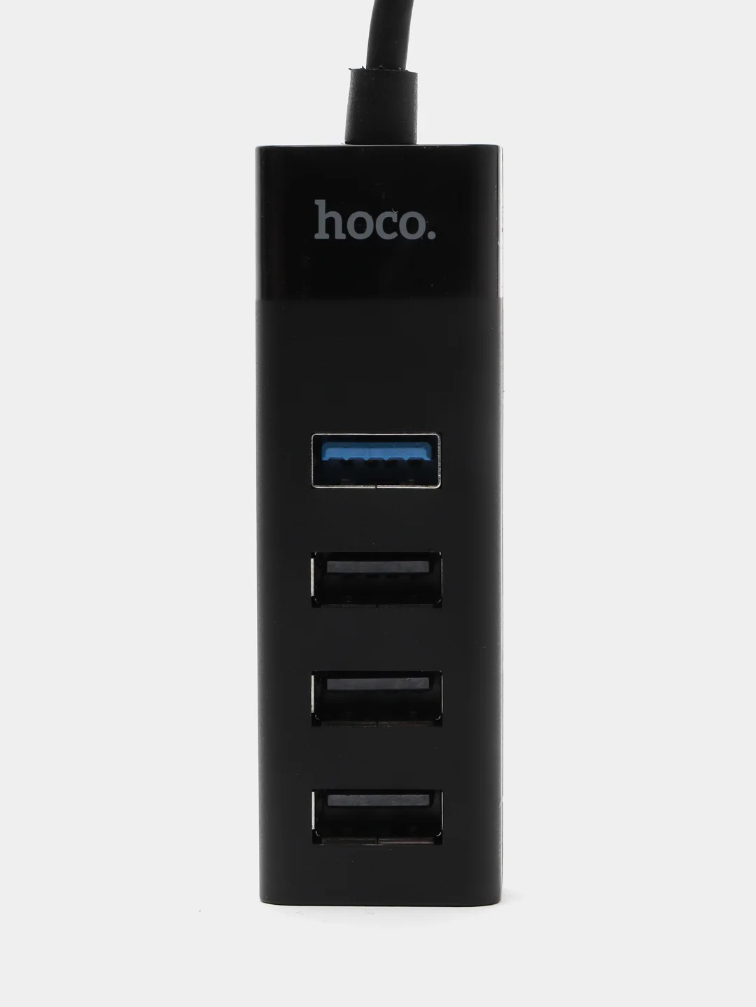 Черный usb-концентратор 4 в 1 HOCO HB25, разветвитель на 4 порта, 3USB 2.0+1USB 3.0