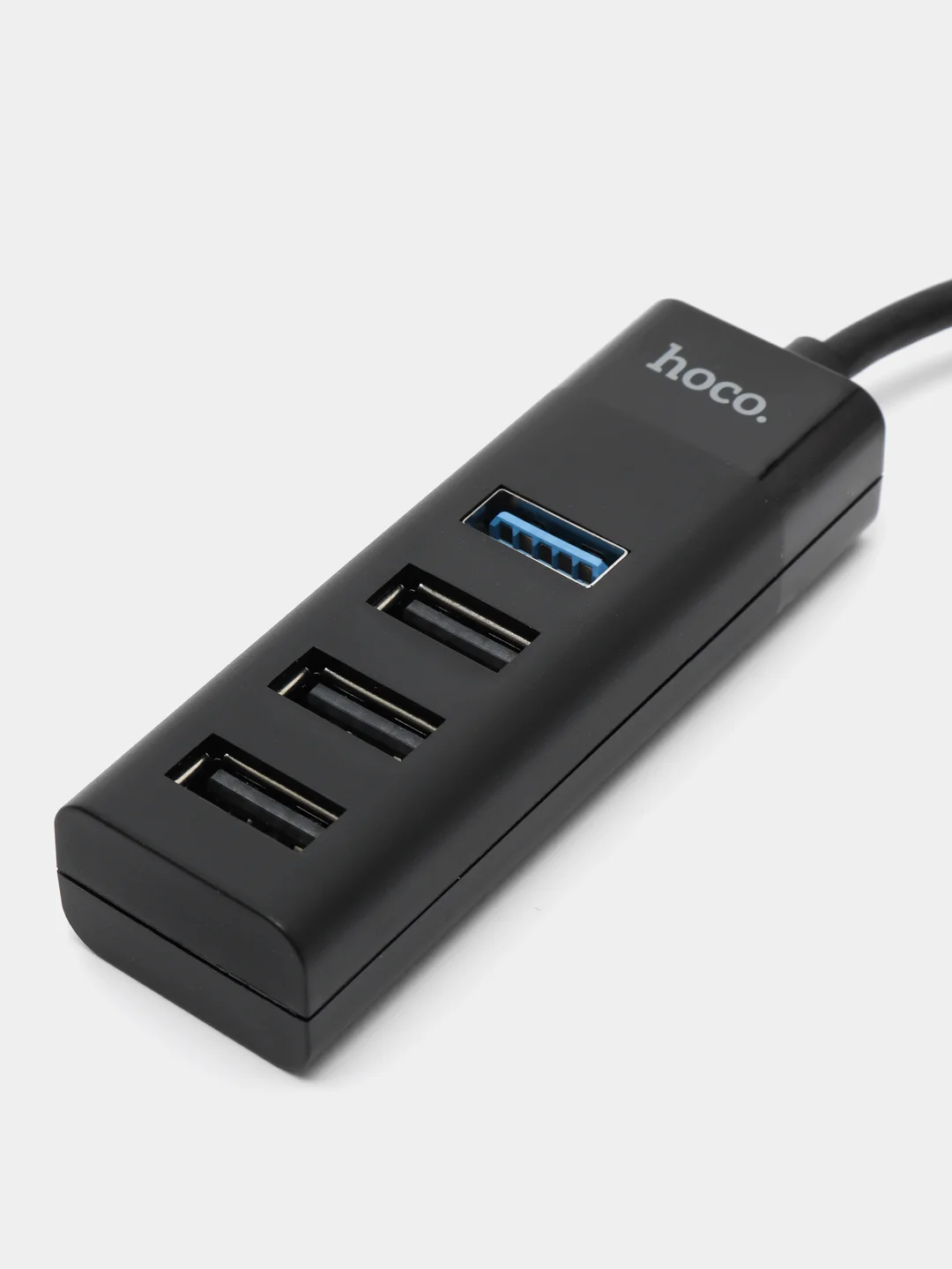 Черный usb-концентратор 4 в 1 HOCO HB25, разветвитель на 4 порта, 3USB 2.0+1USB 3.0