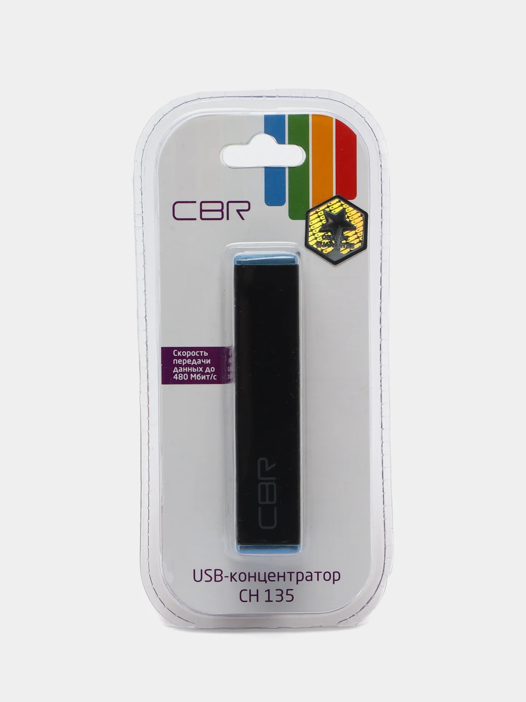 Черный usb-концентратор CBR CH 135, 4 порта