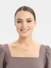 Голубой цепочка на шею