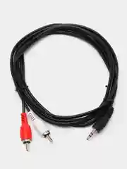 Кабель-тюльпан VCOM 3.5 jack-2RCA, соединительный