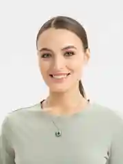 Зеленый цепочка с кулоном в форме авокадо