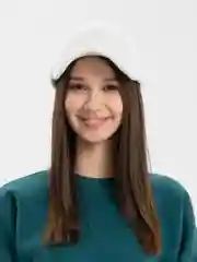Белый бейсболка меховая, овечья шерсть, унисекс