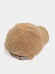 Бежевый бейсболка меховая, овечья шерсть, унисекс