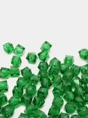 Тёмно-зелёный бусины акриловые кубики 10 мм, бусины квадратные акриловые