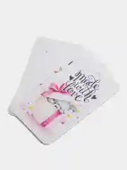 6 шт. Бирки "Ручная работа", "Hand made", "Made with love", "Сделано с любовью" . 5х9 см