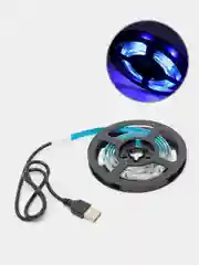 Синий usb cветодиодная LED лента подсветка для телевизора и монитора 1 м, IP65, 5050