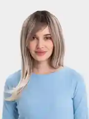 Бежевый меланж парик длинный каскад
