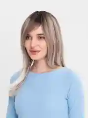 Бежевый меланж парик длинный каскад