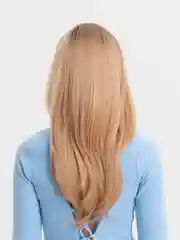 Хаки парик длинный каскад