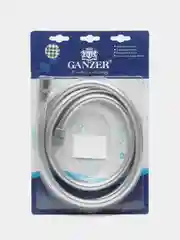 Хром шланг для душа Ganzer "Silverflrex", в виниловой оплетке, хром